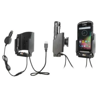Brodit Aktiv holder m. cigar plug, USB host til Zebra  TC51/TC52/TC56/TC57 m. orignal rugged boot