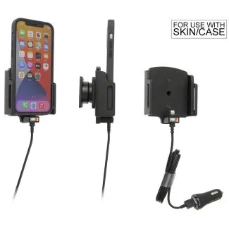 Brodit Aktiv Mobilholder med cigar adapter til Apple iPhone 12/12 Pro/13/13 pro/14/14 Pro B:75-89 D:8-12mm - 721368