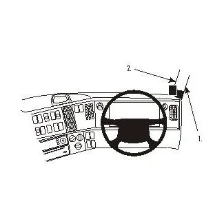 Brodit Proclip Monteringsbeslag -  Volvo FM series 07-13 og FH/NH series 07-11 (til HØJRESTYRET biler)