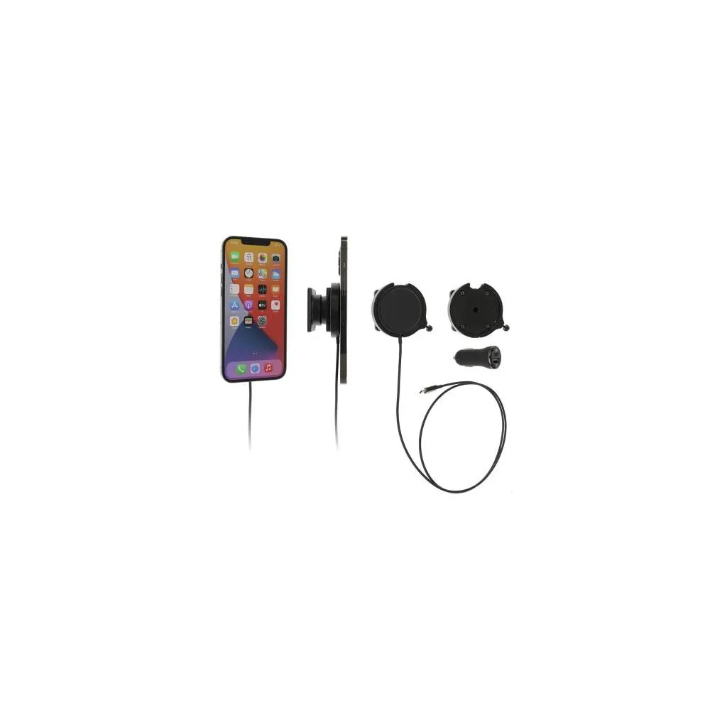 Brodit Magnetisk holder m. Kugleled, Magsafe oplader og cigaradapter - 216325