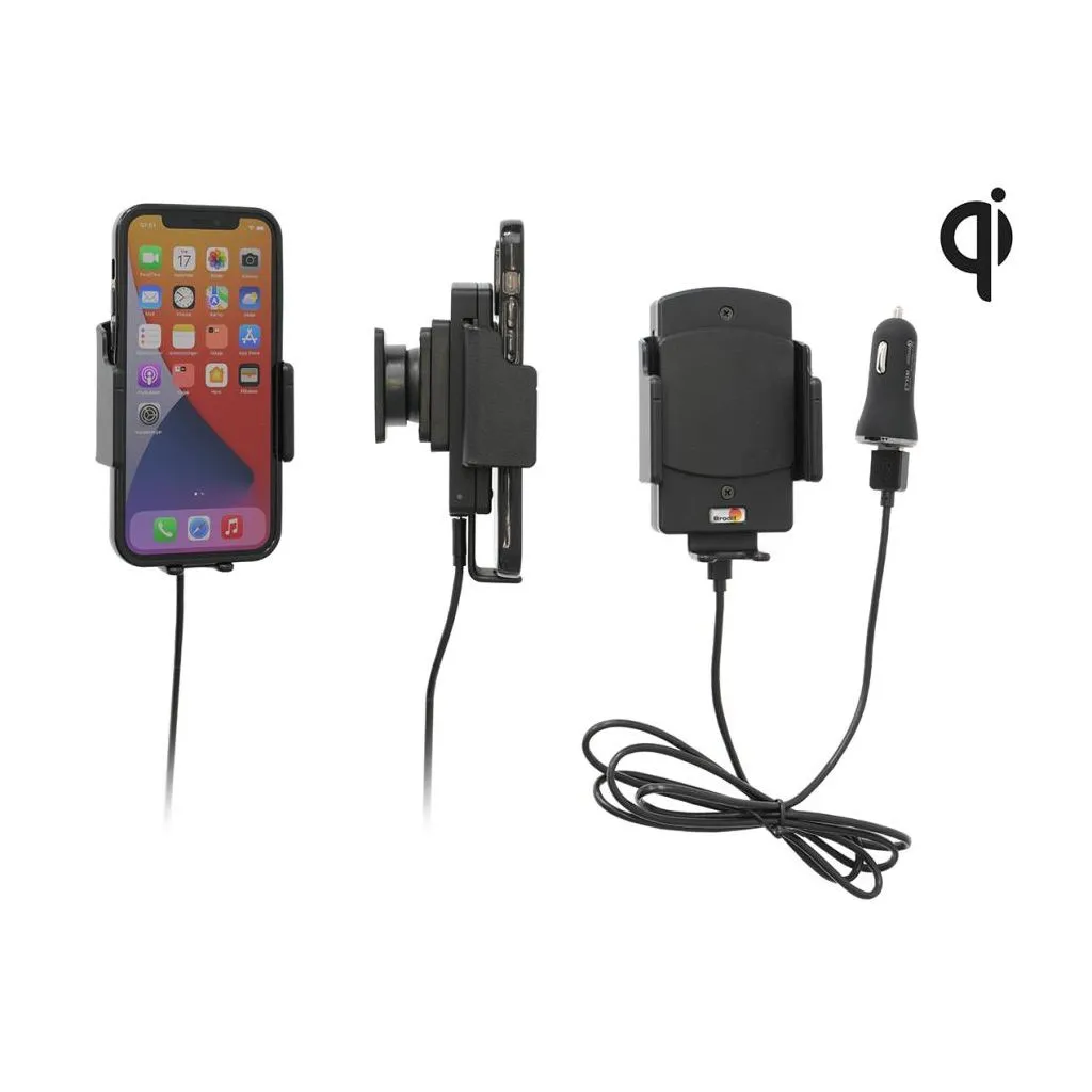 Brodit Qi Trådløs Aktiv Holder m. Cigaradapter B:61-83mm, D:6-11mm - 718300