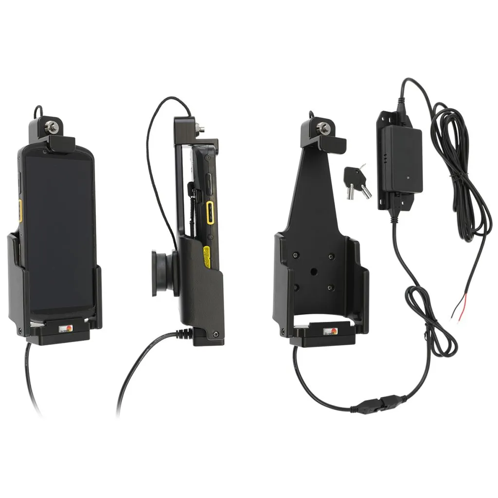 Brodit Faststrømsholder Zebra TC53/TC58 UDEN original boot m. lås nøgle - 736307