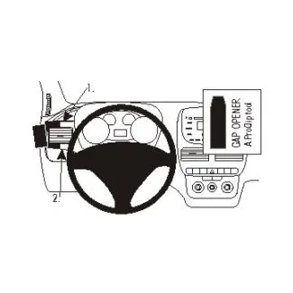 Brodit Proclip Ekstra Stærk Monteringsbeslag - Fiat Doblò 10-14 og Opel Combo 12-18