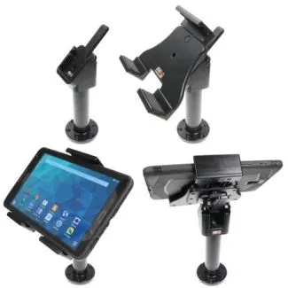 Brodit Piedestal drejebar mount med tablet holder til tablets mellem 120-150 mm - Komplet sæt - Sort - 215855