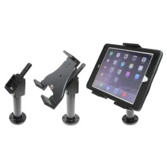 Brodit Piedestal drejebar mount med tablet holder til tablets mellem 140-195 mm - Komplet sæt - Sort - 215856