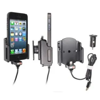 Brodit Aktiv Mobilholder med cigar adapter til Apple iPhone 5/5S/5C/SE B:49-63 D:6-10mm - 521503
