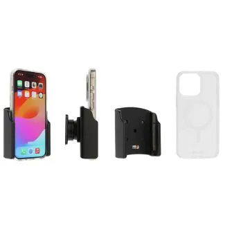 Brodit Passiv mobilholder til Apple iPhone 15 Pro Inkl. Brodit Magnetisk Hybrid Cover - 711394