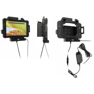Brodit Aktiv Holder m. Faststrøms montering og USB Host til Zebra ET401 8” m. Rugged Boot / Expansion Back – 713454