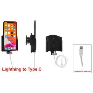 Brodit Holder m. kabeltilslutning til lightning til Type C  til Apple iPhone 11 pro - 714161