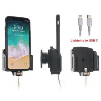 Brodit Passiv Holder Apple iPhone 11/11 pro/X/XR/Xs m. Kabeltilslutning Lightning - Type C