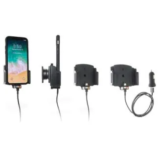 Brodit Aktiv Mobilholder m. USB adapter til Apple iPhone X/Xs/XR/11/11 pro B:70-83 D:2-10mm - 721013
