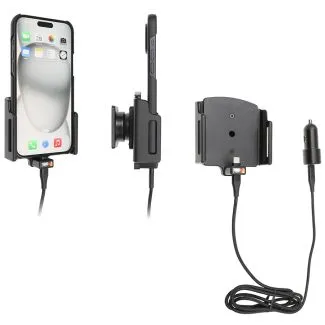 Brodit Aktiv holder m. adapter til Apple iPhone 15 Plus - 17 Pro Max B:75-89 D:8-12mm - 721377
