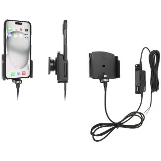 Brodit Faststrøms Aktiv mobilholder til Apple iPhone 15 Plus - 17 pro Max m. cover B:75-89 D:6-10mm - 727371