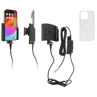 Brodit Faststrøms Aktiv Holder til Apple iPhone 15 Pro Inkl. Brodit Magnetisk Hybrid Cover - 727394