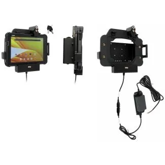 Brodit Aktiv Holder m. nøglelås til fast installation til Zebra ET401 8” m. Rugged Boot / Expansion Back – 736464