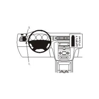 Brodit Proclip Monteringsbeslag - Chevrolet Avalanche 07-13, Silverado 1500 Series 07-13, Silverado 2500/3500 Series 07-14, Suburban 07-14 og Tahoe 07-14 (KUN til modeller med center konsol og 2 luftkanaler over anlægget)