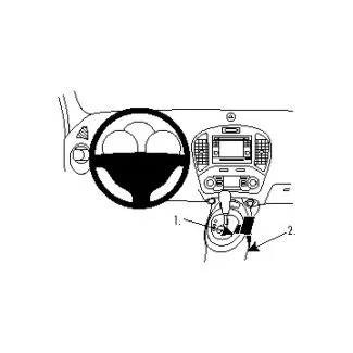 Brodit Proclip Monteringsbeslag - Nissan Juke 11-19 (KUN med manuelt gear)