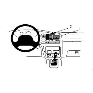 Brodit Proclip Monteringsbeslag - Chevrolet Tracker 98-04, Suzuki Grand Vitara 98-02 og Suzuki Vitara 99-04