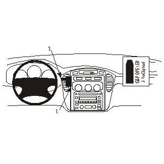Brodit Proclip Monteringsbeslag - Toyota Highlander 01-07 (IKKE til modeller med navigationsskærm)