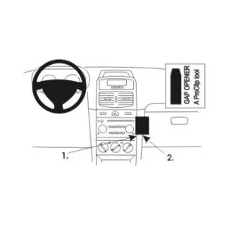 Brodit Proclip Monteringsbeslag - Renault Clio II 02-05, Clio Storia 06-09 og Thalia 99-08