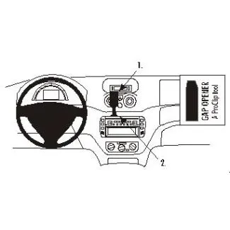 Brodit Proclip Monteringsbeslag - Citroen C2 03-05 (IKKE til C2 Elegance), C3 02-05 og Pluriel 03-05