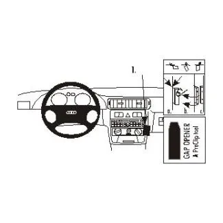 Brodit Proclip Monteringsbeslag - Audi A3 01-02 og Audi S3 01-02*