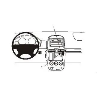 Brodit Proclip Monteringsbeslag - Honda CR-V 02-06 (IKKE til modeller med sølvgråt panel og træpanel)
