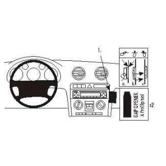 Brodit ProClip Monteringsbeslag - Audi A3 03-06 og Audi S3 03-06 (IKKE til biler med BOSE radio)