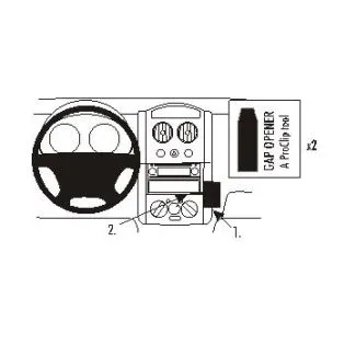 Brodit Proclip Monteringsbeslag - Chevrolet Aveo 04-06, Chevrolet Kalos 05-09 og Daewoo Kalos 04