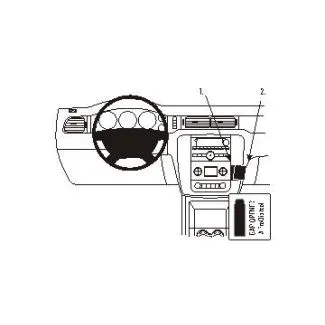 Brodit Proclip Monteringsbeslag - Chevrolet Avalanche 07-13, Silverado 1500 Series 07-13, Silverado 2500/3500 Series 07-14, Suburban 07-13 og Tahoe 07-14 (KUN til modeller med center konsol og 2 luftkanaler over anlægget)