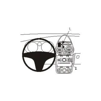Brodit Proclip Monteringsbeslag - Opel Corsa 07-14 (IKKE til modeller med fabriksinstalleret navigation eller stort display)