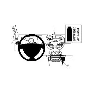 Brodit Proclip Monteringsbeslag - Renault Twingo 08-12 (KUN til modeller med DIN stereo)