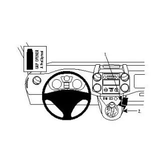 Brodit Proclip Monteringsbeslag - Citroen Berlingo Family 08-18, Berlingo Transport 08-18 og Peugeot Partner 08-18 (IKKE til Automat Gear)