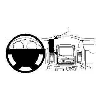 Brodit Proclip Monteringsbeslag - Nissan Primastar 11-14, Opel Vivaro 11-14 og Renault Trafic 11-14