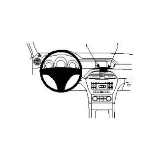 Brodit Proclip Monteringsbeslag - Mercedes Benz C-Class (180-320) 11-14 (IKKE til modeller med fabriksinstalleret flip down navigation)