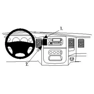 Brodit Proclip Monteringsbeslag - Dodge Ram Pick Up 1500 02-05 og Ram Pick Up 2500/3500 03-05 - (KUN til lodret placeret enheder)
