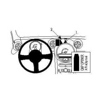 Brodit Proclip Monteringsbeslag - Mini Cooper Countryman 10-16, Paceman 13-16 - KUN Sølv ramme om Speedometer