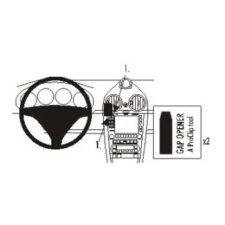 Brodit Proclip Monteringsbeslag - Porsche Boxster (Type 987) 05-12 og Cayman (Type 987) 05-12
