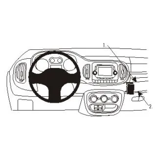 Brodit Proclip Monteringsbeslag - Fiat 500 L 13-22 (KUN til POPSTAR modellen)