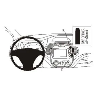 Brodit Proclip Monteringsbeslag - Renault Captur 14-17 (IKKE til modeller med R Link)