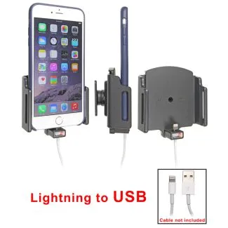 Brodit Passiv kabeltilslutnings holder lightning til USB Apple iPhone 6 Plus/6S Plus/7 Plus/8 Plus/X/XR/Xs/Xs Max/11 B:75-89 D:6-10 - 514667