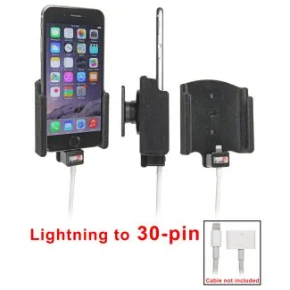 Brodit Passiv mobilholder m. kabeltilslutning lightning til 30 pin adapter til Apple iPhone 6/6S/7/8 - 515660*