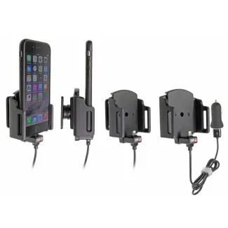 Brodit Aktiv Mobilholder med cigar adapter til Apple iPhone 6/6S/7/8/X/Xs/SE 2020 B:62-77 D:6-10mm - 521666