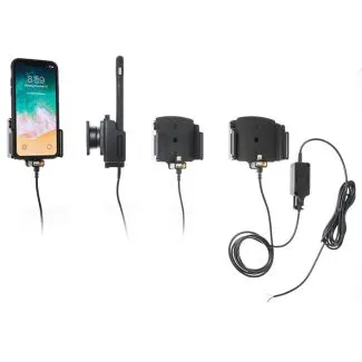 Brodit Faststrøms Aktiv mobilholder til Apple iPhone X/XR/Xs/11 Justerbar B:70-83 D:2-10mm - 727013