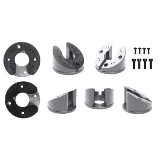 Brodit Piedestal Mount f/Kabelgennemføring - Løse dele - 30° Vinklet Top del - Sort - 215569