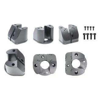 Brodit Piedestal Mount f/Kabelgennemføring - Løse dele - 60° Vinklet Top del - Sort - 215571