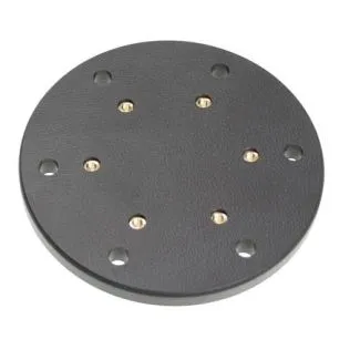 Brodit Piedestal Mount f/Kabelgennemføring - Løse dele - Monteringsplade 100 mm - Sort - 215597