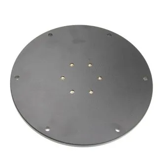 Brodit Piedestal Mount f/Kabelgennemføring - Løse dele - Monteringsplade 200 mm - Sort - 215599