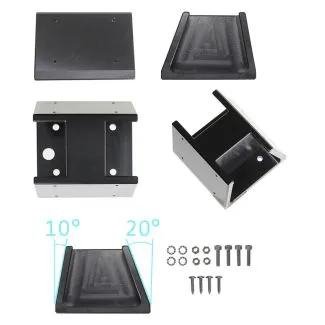 Brodit Piedestal Mount Justerbar - Løse dele - 10° og 20° Vinklet Topdel - Sort - 215524