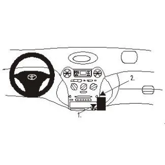 Brodit Proclip Monteringsbeslag - Toyota Yaris 99-02 og Yaris Verso 99-05